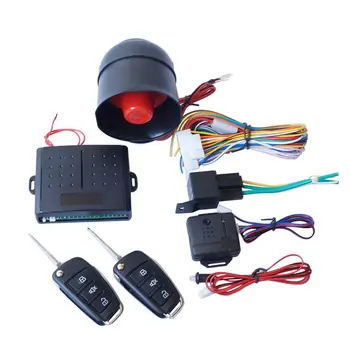 Auto Alarm Sõiduk Süsteemi, 1-Way Remote Kesk Ust Lukustada Võtmeta Süsteem Koos 2 Puldi Valve-Kaitse Signalisatsioon