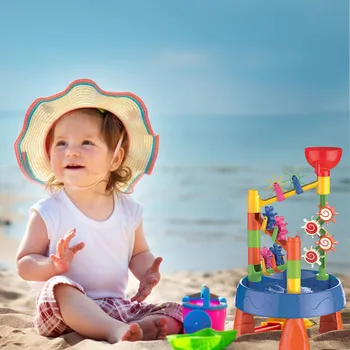 Baby Beach Vahendid Liiva Mänguasjade Komplekt Vesi Liiv Tabel Lehter Beach Mängu Mänguasjad Mänguasi Lastele Suvel Mereäärne Mängida Liiva soodne Auto