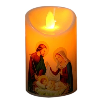 Jeesus Kristus Küünlad Lamp LED Tealight Romantiline Samba Valgus Loominguline Flameless 37MF
