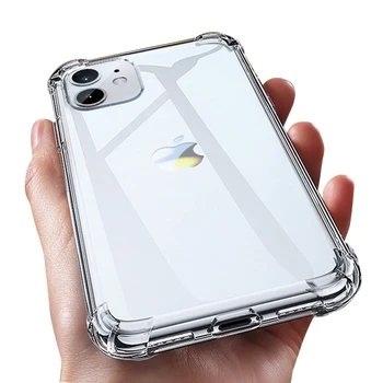 Luksus Läbipaistev Põrutuskindel Silikoonist Case For iPhone 11 X-Xr, Xs Max Juhul 12 11 Pro Max 8 7 6s Plus SE Juhul Silikoon tagakaas