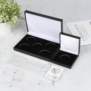 Must Valge Plastikust Ehted Display Case Kõrvarõngas Mündi Gems Ring Ehted Ladustamise Omanik Box