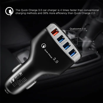 Sooja 4 in 1 autolaadija Adapter,Quick-Charge 3.0 USB Laadija kooskõlas mis Tahes Telefon iPhone Samsung&Tabletid