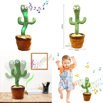 Tantsimine Cactus Palus Mänguasjad Elektroonilise Shake Tantsu Cactus Naljakas Mänguasjad Laulu -, Plüüš-Armas -, Plüüš-Mänguasi Tuba Töölaua Kaunistus
