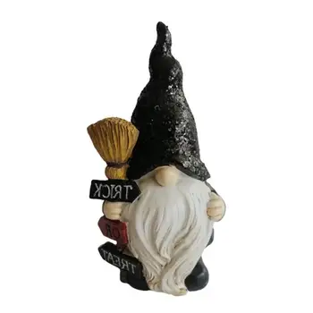 Vastupidav Atraktiivne Veekindel Kuju Halloween Näota Gnome Skulptuur Kaasaskantav Kunst Skulptuur Peen Aed